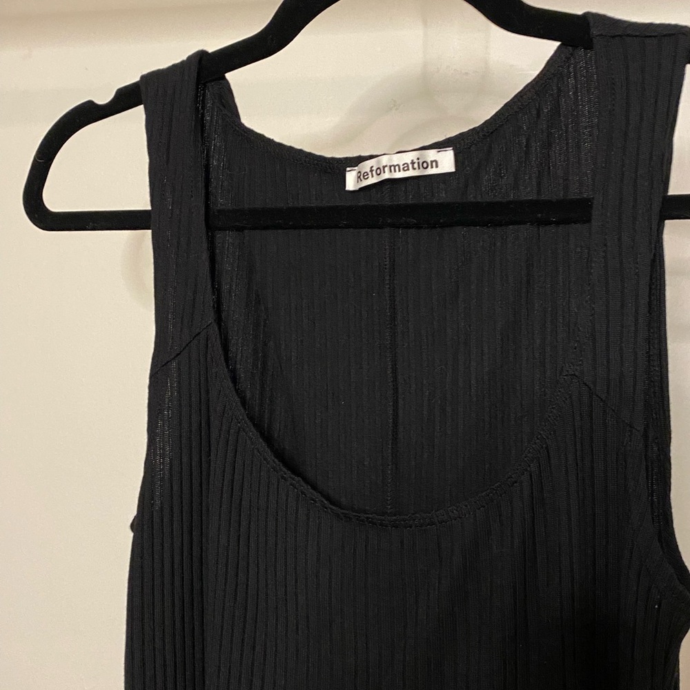 NEW Reformation Bliss Dress Black - Picture 6 of 8